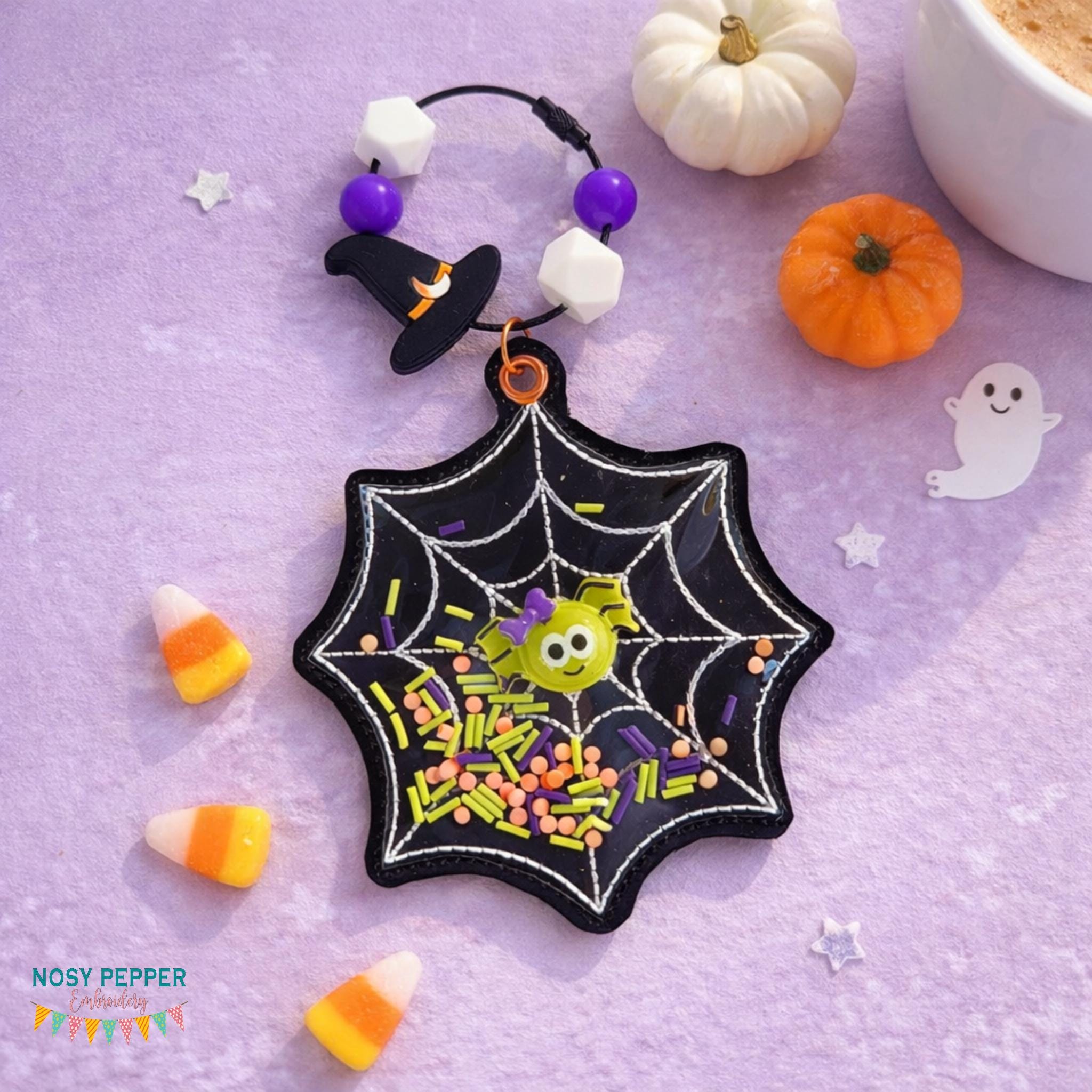 Spider Web Shaker Bookmark/bag Tag/ornament Machine Embroidery