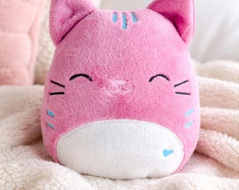 Diseño de bordado de peluche de gato blandito: varios tamaños, patrón de juguete de peluche ITH (descarga digital)