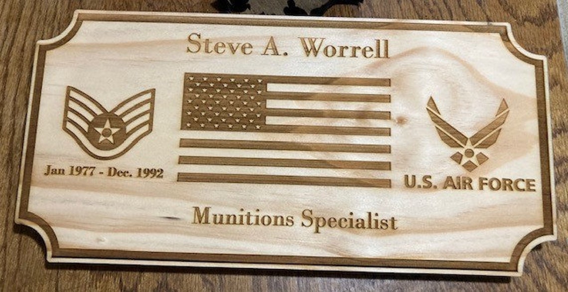 Military Plaque Etsy