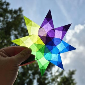 Instant Download - PDF - Basic Paper Window Star DIY Instructions - easy accessible craft  - papercraft tutorial