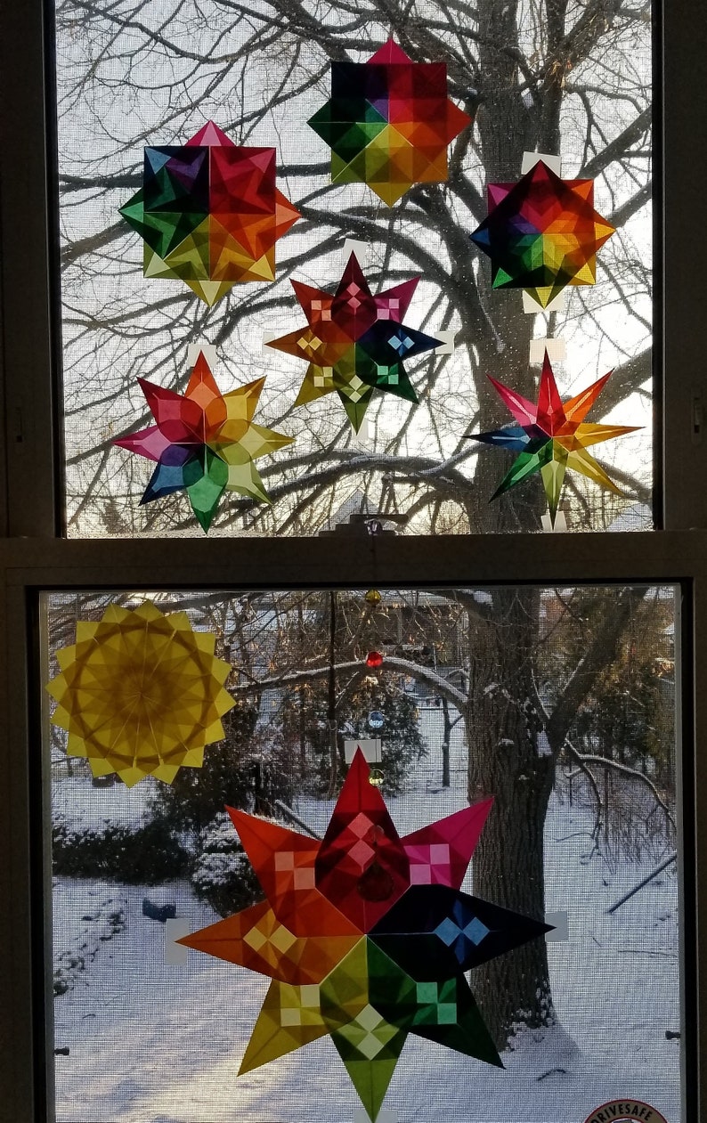 Window Star Paper Surprise Paper Window Star: Waldorf Decoration (ONE STAR) - Etsy