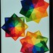 RAINBOW Window Star Trio - 3 X 8-point Window Stars - Ready Made Window ...