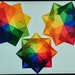 RAINBOW Window Star Trio - 3 X 8-point Window Stars - Ready Made Window ...