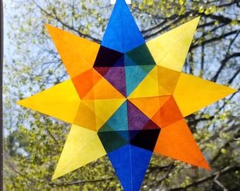 Paper Window Star DIY Instructions - DIGITAL DOWNLOAD