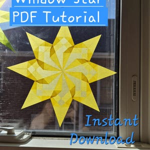 Instant Download - PDF Tutorial - Pinwheel Window Star Craft – Kite Paper Folding Tutorial - easy papercraft - waldorf star pattern
