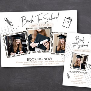 Back to School Mini Session Photography Template, Marketing First Day Of School Mini Sessions, Back To School Mini Session Template