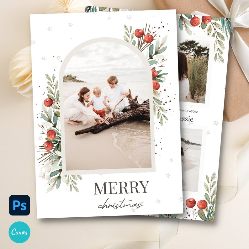 2024 Christmas Card Template Editable CANVA/ Christmas Card