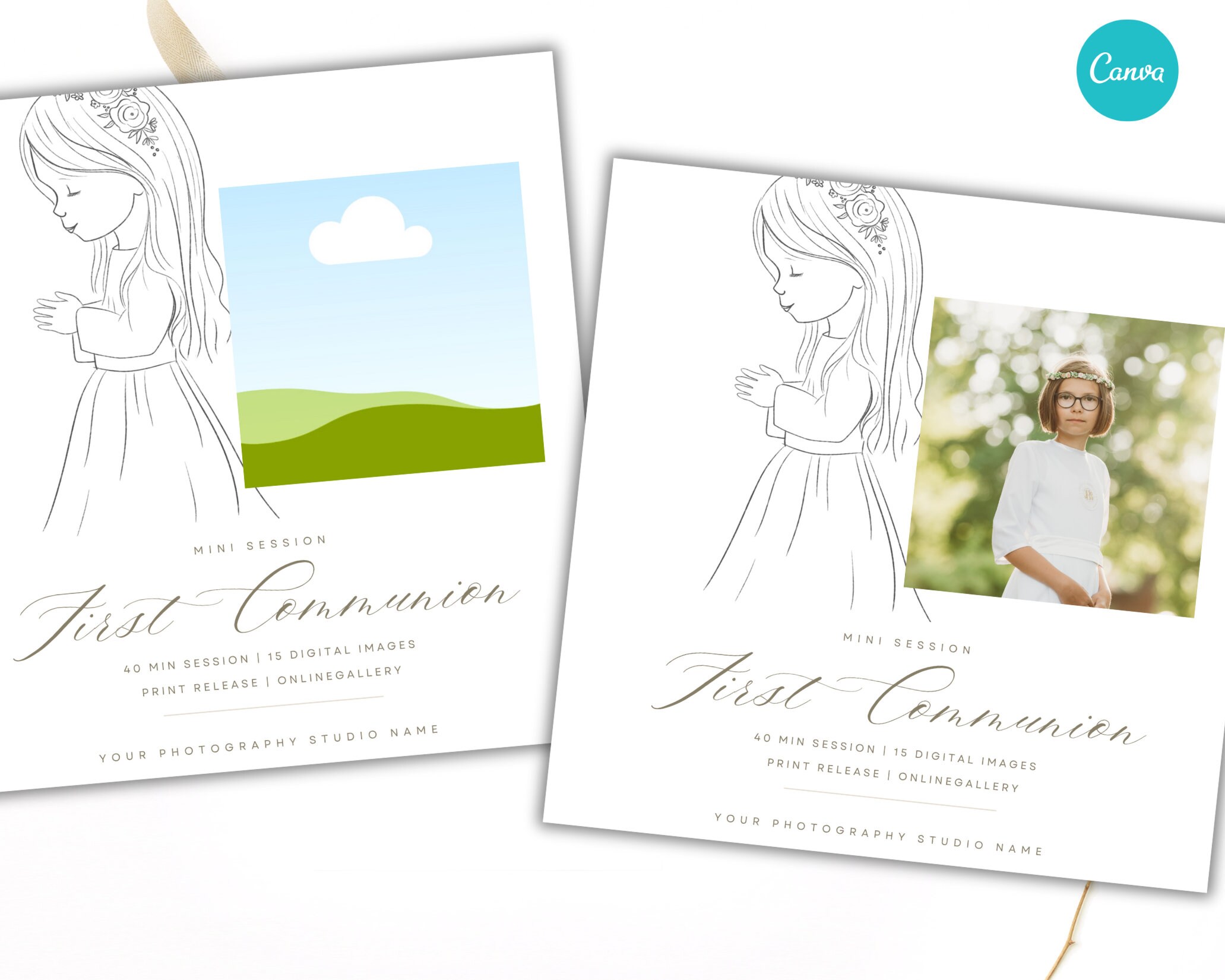 1st Communion Mini Session Marketing Template for Instagram,holy ...