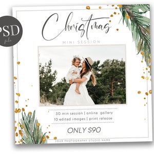 Christmas Mini Session Template, Tree Farm Mini Session Template,Holiday Mini Session,Photography Marketing Christmas Mini Session Template