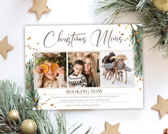 Editable Christmas Tree Farm Session Photoshop Template - Holiday Mini Ad Editable - Instant Download PSD File