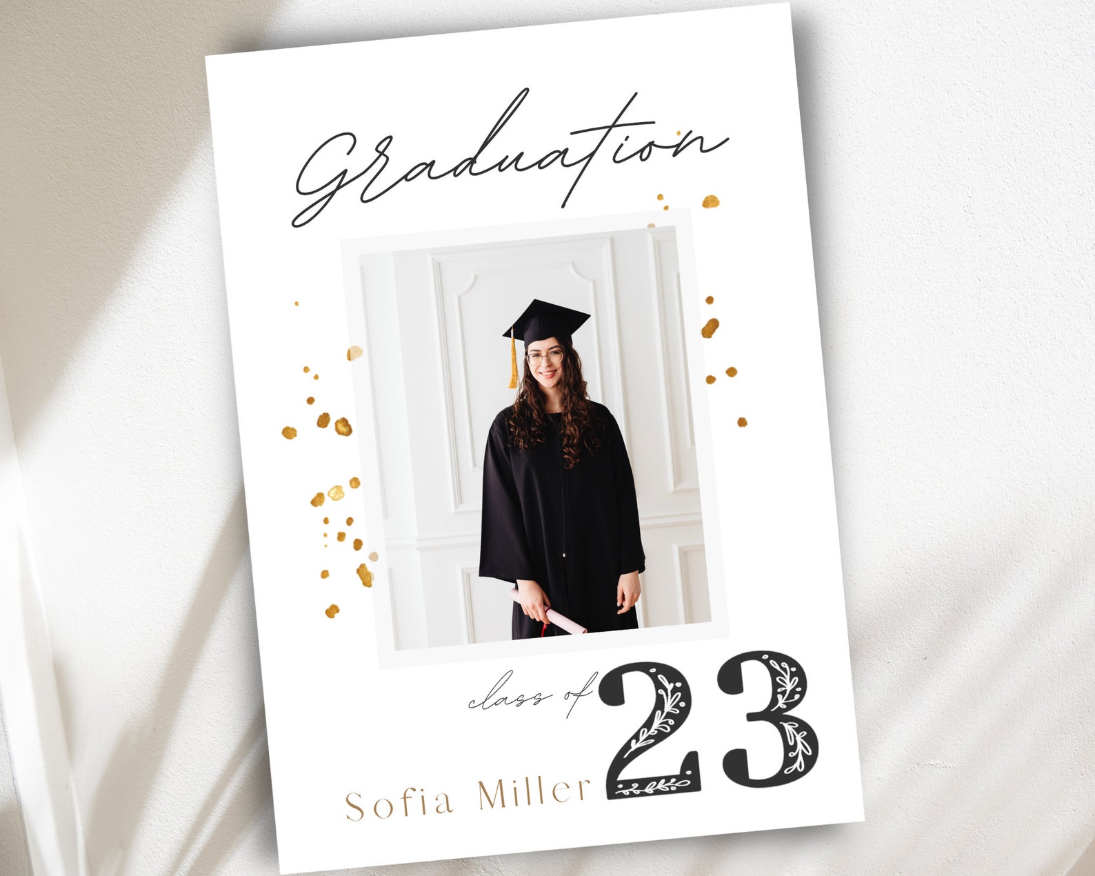 Graduation Invitation 2023 Card Template Printable Graduation Etsy