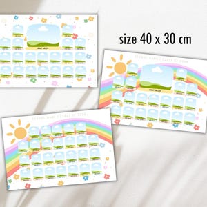 Editable Rainbow Class Photo Template Composite - School Collage Digital Download image 10