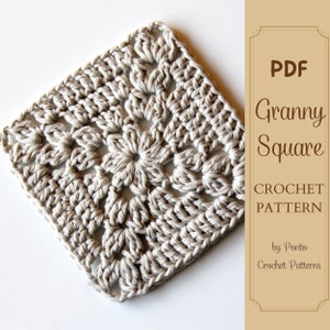 Crochet Pattern Granny Square, PDF Pattern, Motif for Blankets, Crochet Motif, Square Pattern, X Square, Chochet Square, Small Square