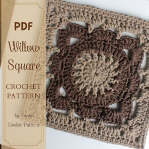 2Colors Willow Square Crochet Pattern, Granny Square, PDF Pattern, Big Square, Motif Blankets, Crochet Motif, Afghan Pattern, Chochet Square