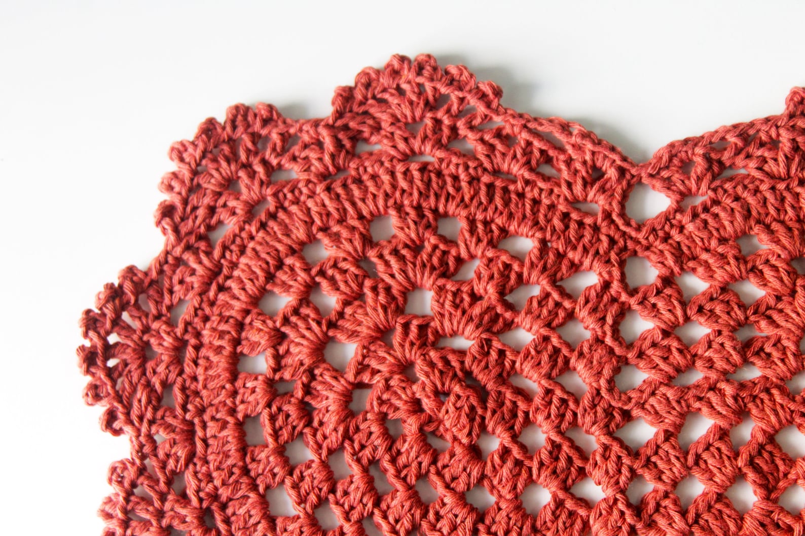 Crochet Pattern Heart Placemat PDF Heart Table Placemat Etsy