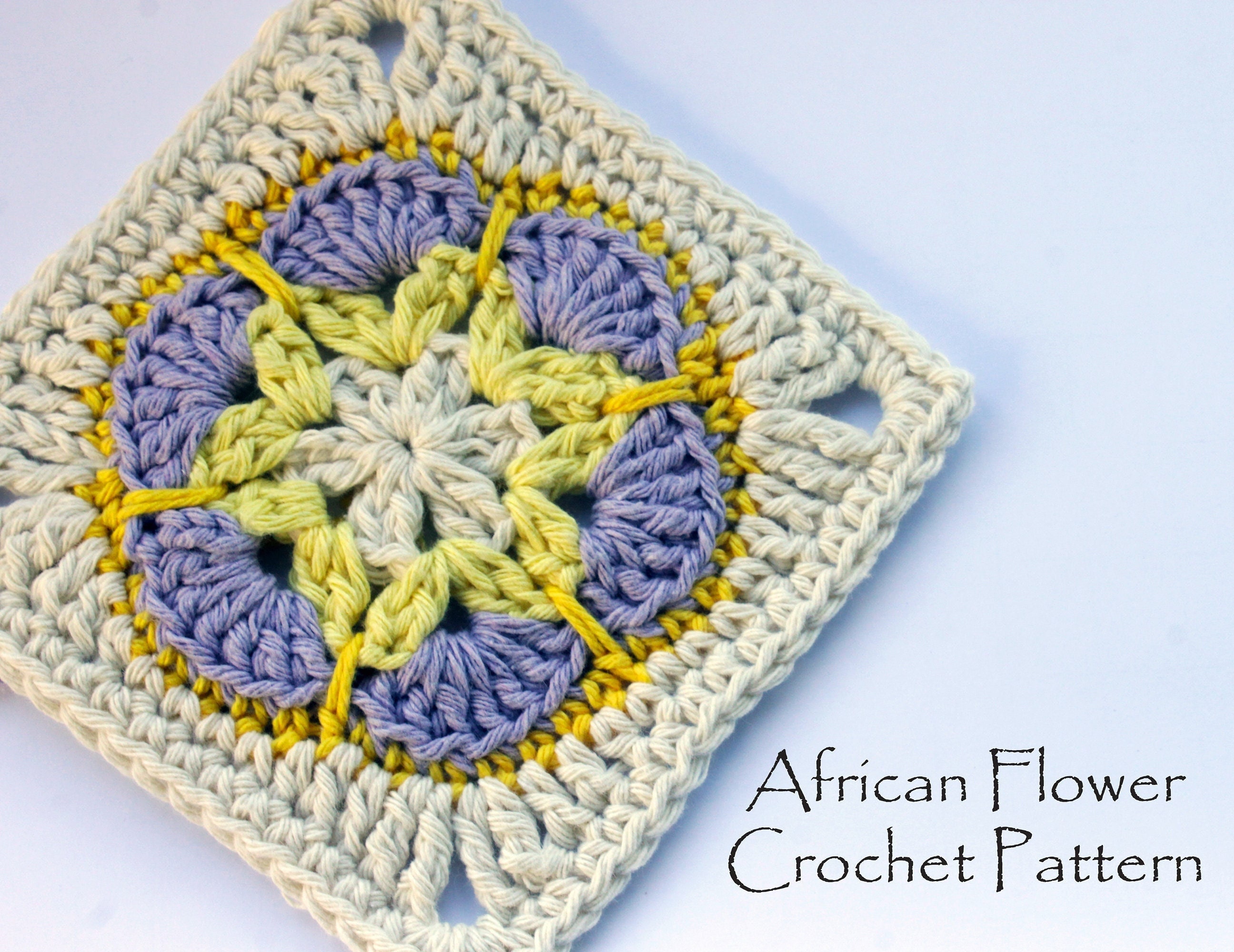 Crochet African Flower Granny Square (Free Pattern) - Annie Design Crochet