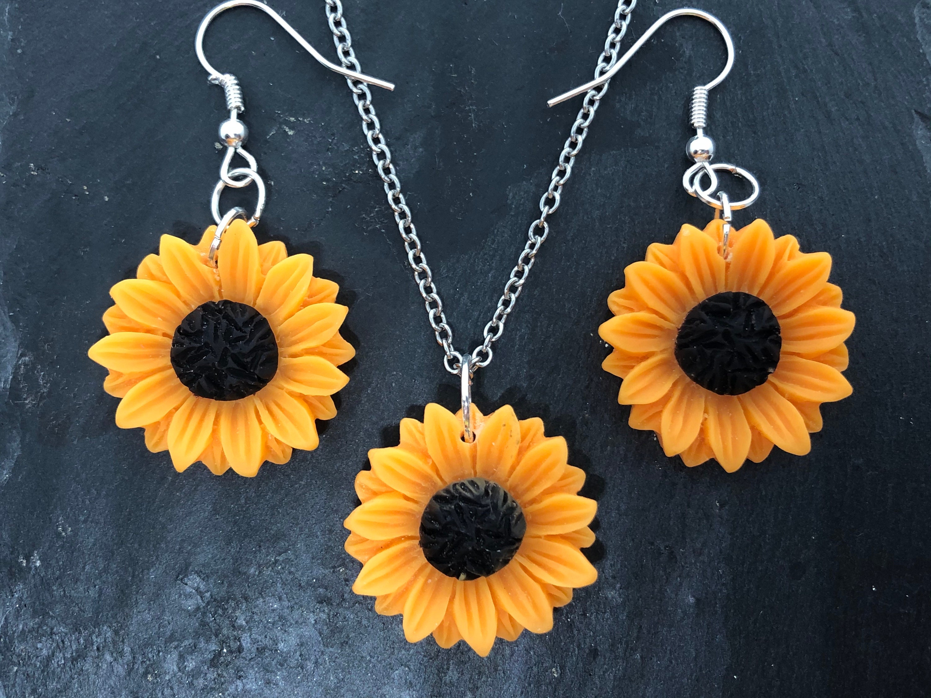Sunflower Earring and Necklace Duo ESTY BESTSELLER Etsy