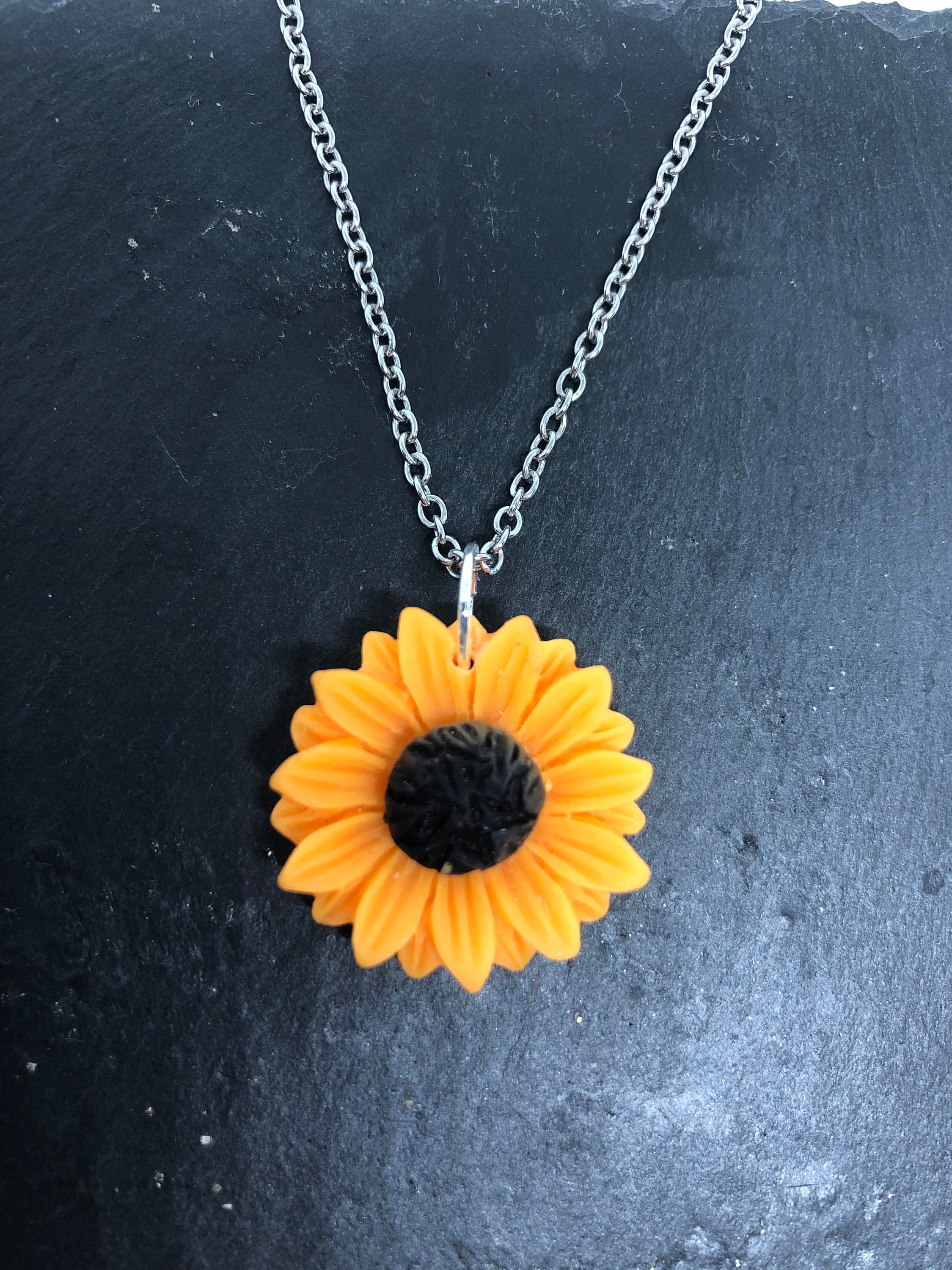 Collar de girasol - Etsy México