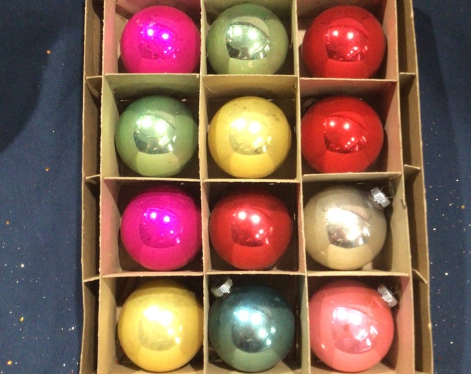 Vintage Large Shiny Brite Ornaments With Original Box Etsy