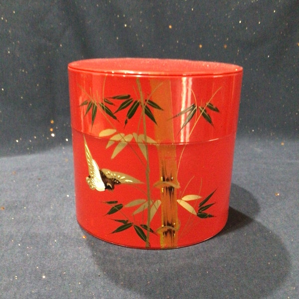 Vintage, Hand Painted, Made in Japan Tea Tin