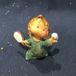 Vintage 1960s Cherub Angel Ornament, Made in Italy