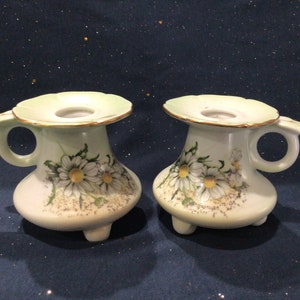 Vintage, Porcelain, Limoge Candlestick Holders