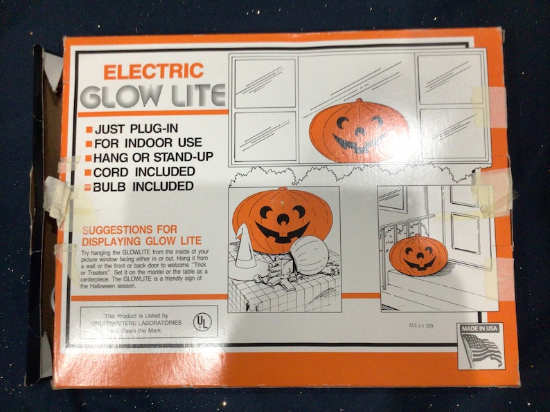 Vintage Halloween Blinky Glow Lite Giant Pumpkin Window Blow Mold - Etsy