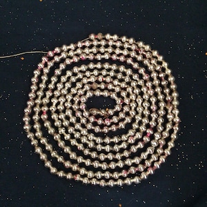 Gorgeous Vintage Mid-Century Silver Mercury Glass Bead Christmas Garland