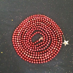 Gorgeous Vintage Mid-Century Pink Mercury Glass Bead Christmas Garland