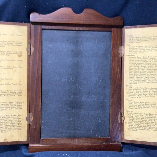 Antique Slate/Chalkboard Wooden Wall Menu