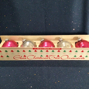 Gorgeous, Vintage Mercury Glass Mid Century Shiny Brite Christmas Ornaments
