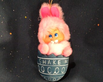 Adorable, Vintage Rubber Face Easter Bunny Ornament
