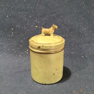 Vintage Scottie Dog Small Tobacco Cigarette Tin, Vintage Tobacco Memorabilia