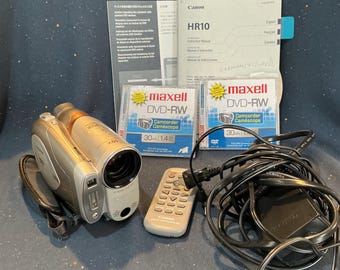 Canon HR10 Mini Handheld Video Camera With Accessories - Etsy