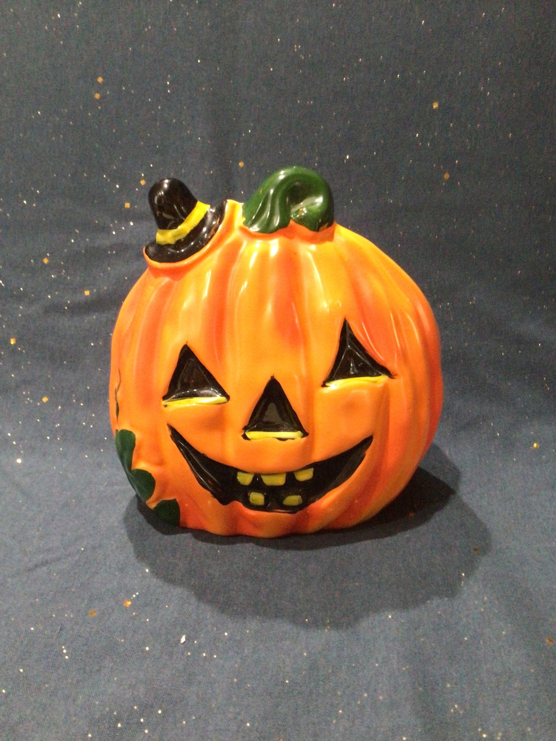 Vintage Halloween Rubens Originals Pumpkin Jack O Lantern Ceramic ...