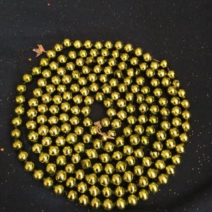 Gorgeous Vintage Mid-Century Green Mercury Glass Bead Christmas Garland