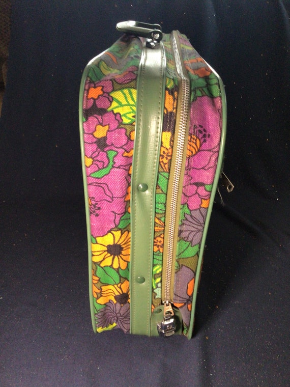 Retro 1960s Floral Suitcase - image 4