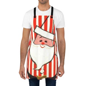 Schattige vintage geïnspireerde retro kerstmanschort