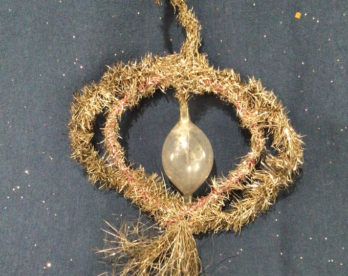 Antique Victorian German Tinsel Wire Mercury Glass Christmas Ornament ...