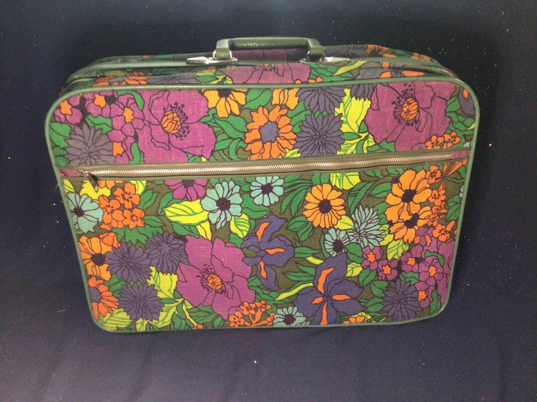 Retro 1960s Floral Suitcase - Etsy