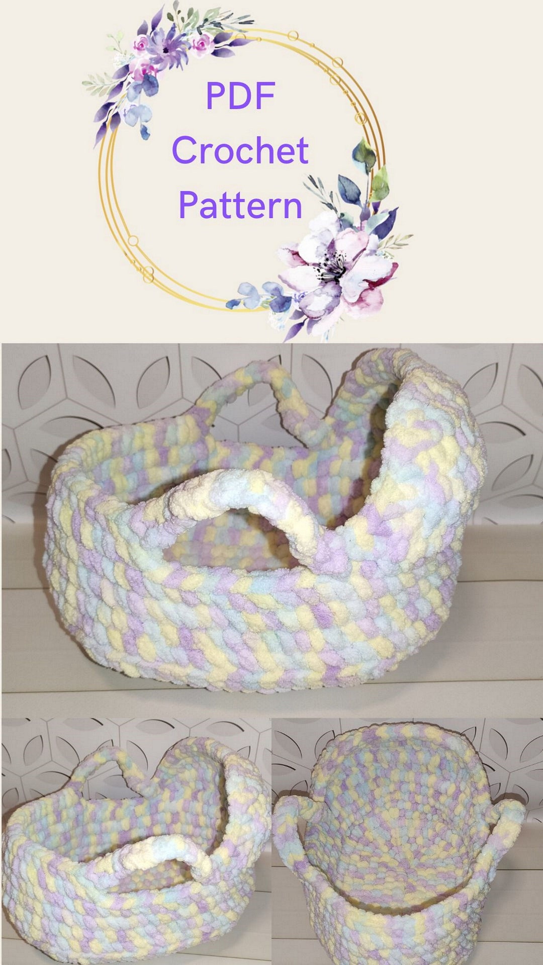 Baby Doll Basket, Crochet Cradle, Cradle Pattern Etsy
