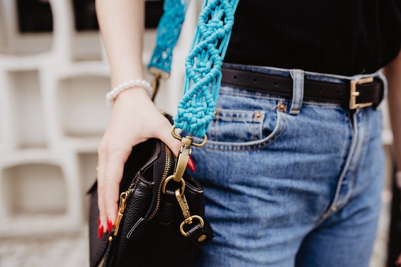 MACRAME BAG STRAP / Turquoise / Boho / Crossbody Bag Belt for Creative  Woman / Gift for Girl / Macrame Bag Belt -  Canada