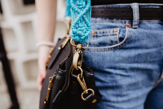 MACRAME BAG STRAP / Turquoise / Boho / Crossbody Bag Belt for 