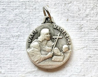 Mary Magdalene Medal / St Marie Madeleine / Maria Magdalena / Saint Magdalen / Metal Medal / Pendant / Holy Woman / Patron Saint / Ave