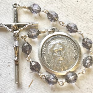 Holy Face of Jesus Single Decade Rosary / Shroud of Turin / Veil of Veronica / 10 Bead Chaplet / Christ / Our Lord / Jesus / God / Christian