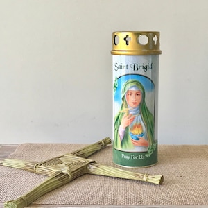 St Brigid Candle / St Brighid / St Bridget / St Brigit / St Bride / Kildare / Celtic / Spirituality / Irish / Devotional / Blessing / Home