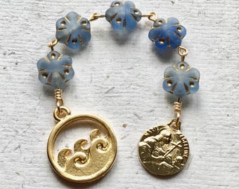 Mary Magdalene Ocean of Faith 5 Bead Prayer Chaplet; Rosary, Marie Madeleine, Ave Beads, Divine Feminine, Temple Priestess