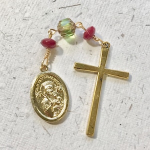 Our Lady of Perpetual Help Trinity Beads: Handmade Chaplet / Rosary / Hail Mary / Ave Maria / Virgin Mary / St Gerard
