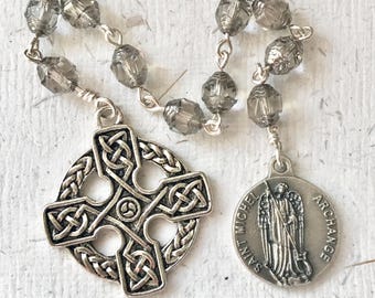 St Michael Single Decade Chaplet / Rosary: Archangel Michael; Celtic Cross; Angel of God; Guardian; Protection