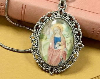 Mary Magdalene Necklace: Medieval Manuscript / Maria Magdalena / Madeleine / Medievalist / Gnostic / Patron Saint